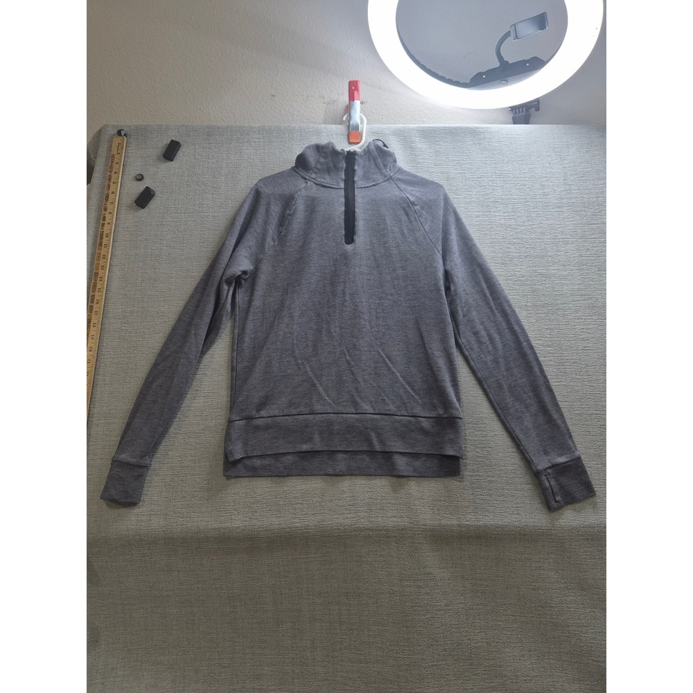 Champion C9 Athletic Top Womens Medium Gray Quarter Zip Raglan Sleeve Running